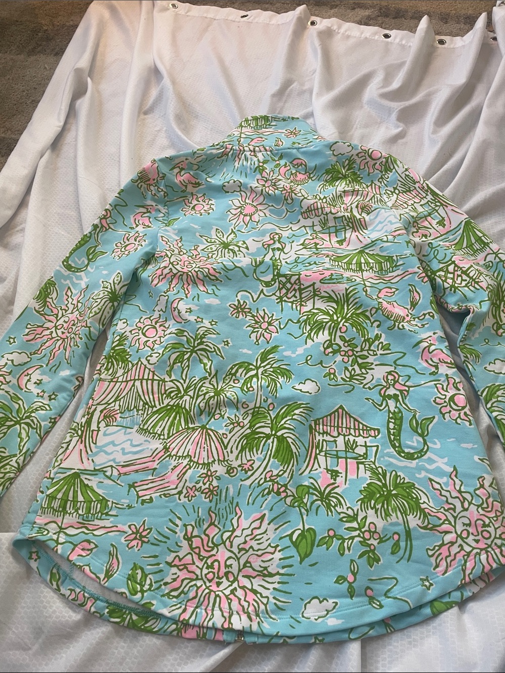 Lilly Pulitzer LEONA Tropical Print JACKET XS full zip RESORT golf tennis NWOT - Picture 11 of 11